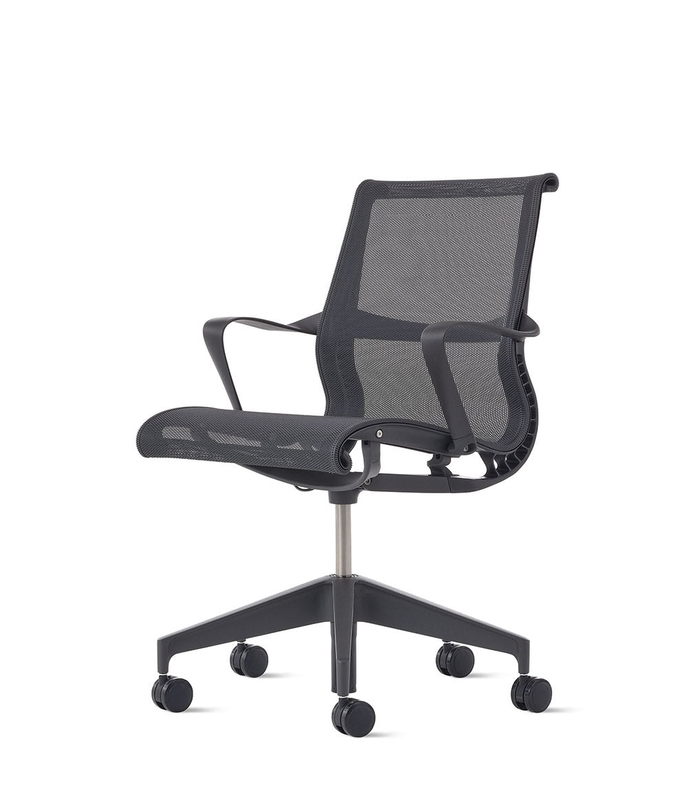 Setu-tuoli Graphite/Graphite kiinteillä käsinojilla