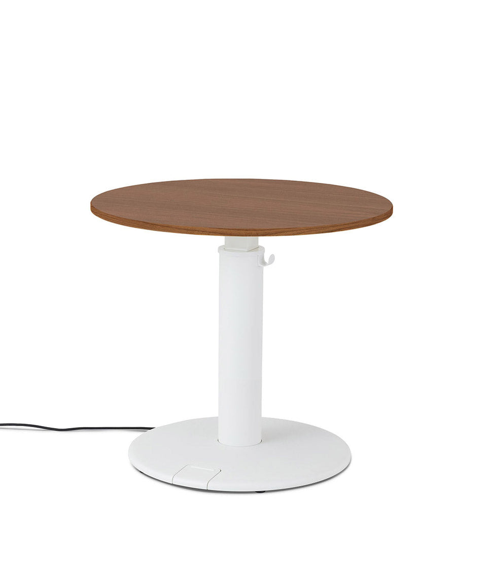 OE1 Round Standing Desk Vaalea saarnipuu 