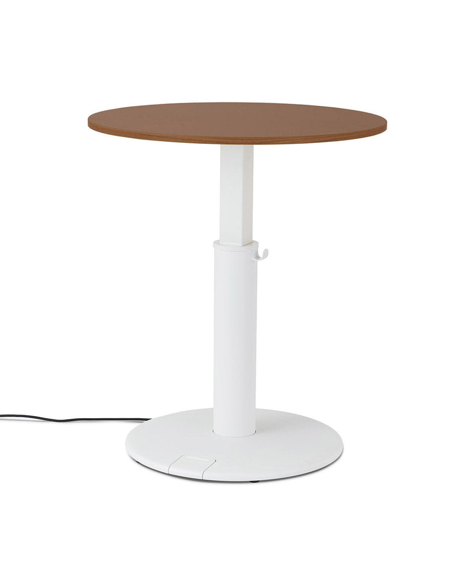 OE1 Round Standing Desk Vaalea saarnipuu 