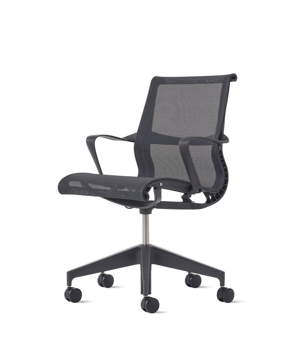 Setu-tuoli Graphite/Graphite kiinteillä käsinojilla